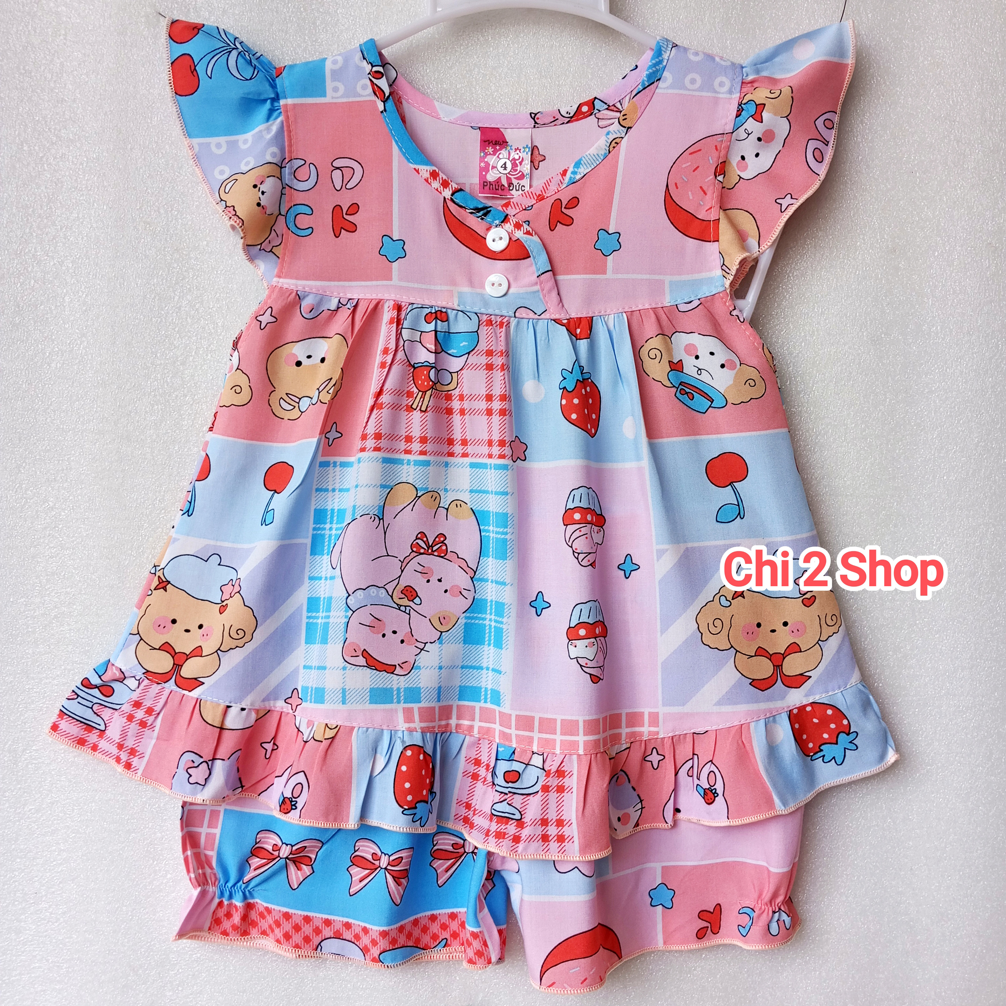 Baby Girl's Linen Clothes C2H02 Newborn Baby Clothes, Fairy Blouses, Children's Clothes under 3 Years Old, Cheap, Cool Home Clothes - 2