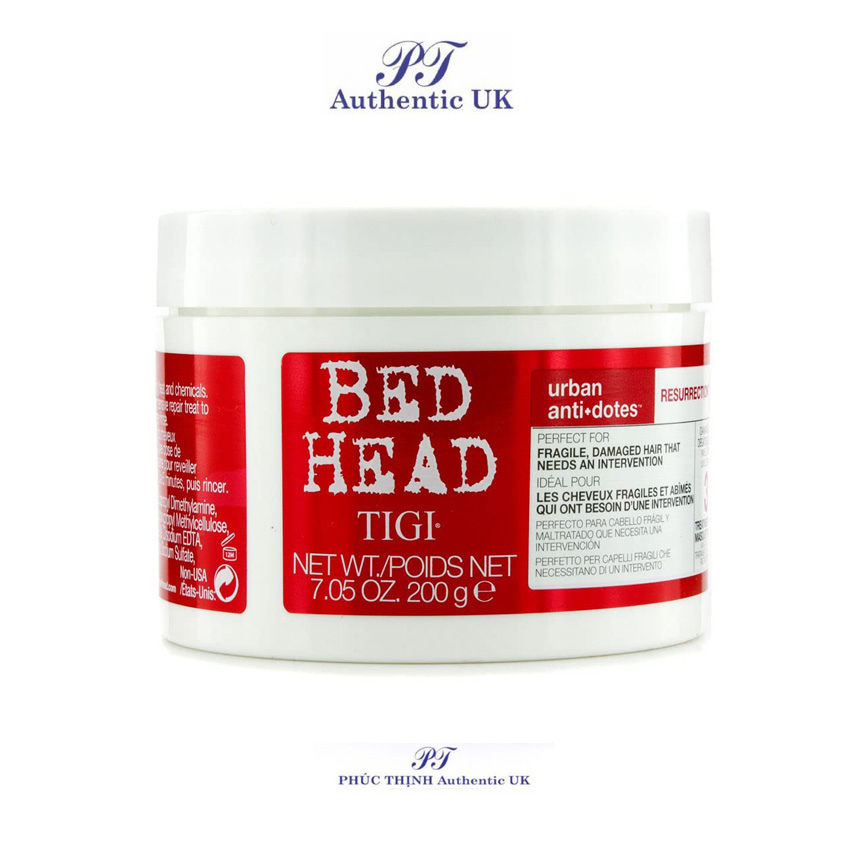 Kem ủ tóc suôn mượt, phục hồi tóc yếu gãy rụng tigi bed head resurrection cho tóc hư tổn nặng và yếu