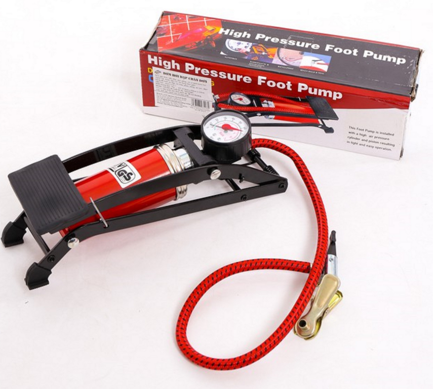 Dụng cụ bơm xe đạp bằng chân- Bơm xe máy- BƠm phao- Bơm xe đạp