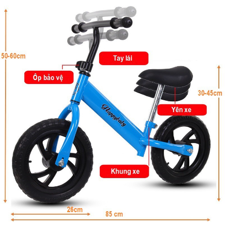 Xe thăng bằng, xe đạp chòi chân cho bé từ 2-6 tuổi tập giữ thăng bằng, siêu nhẹ