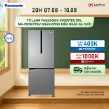 [Miền Nam giao sau 20/08] Tủ lạnh Panasonic Inverter 251L NR-PB251CPSV Ngăn đông mềm Ngăn đá dưới