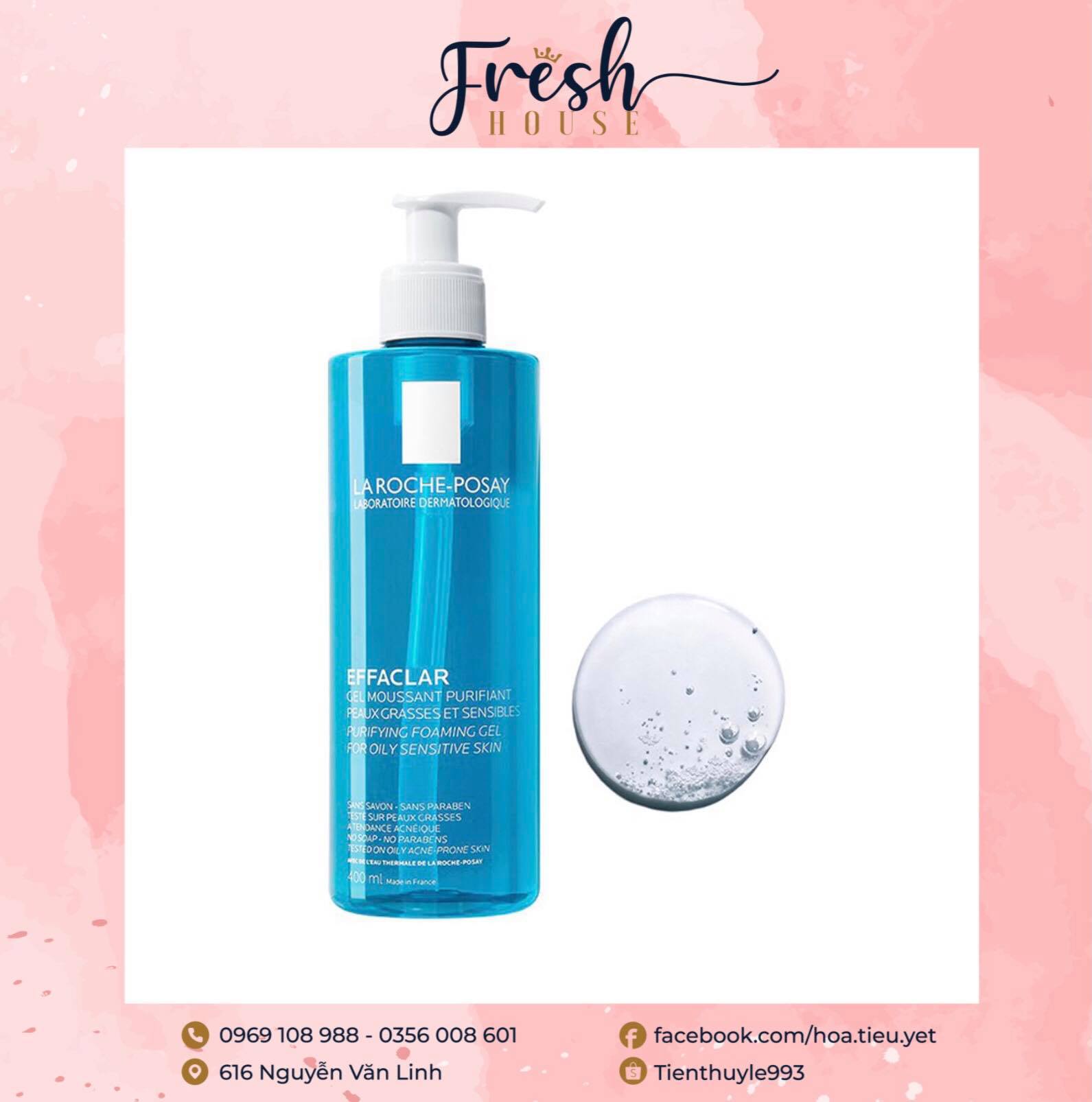 Sữa rửa mặt Laroche Posay Effaclar 400ml