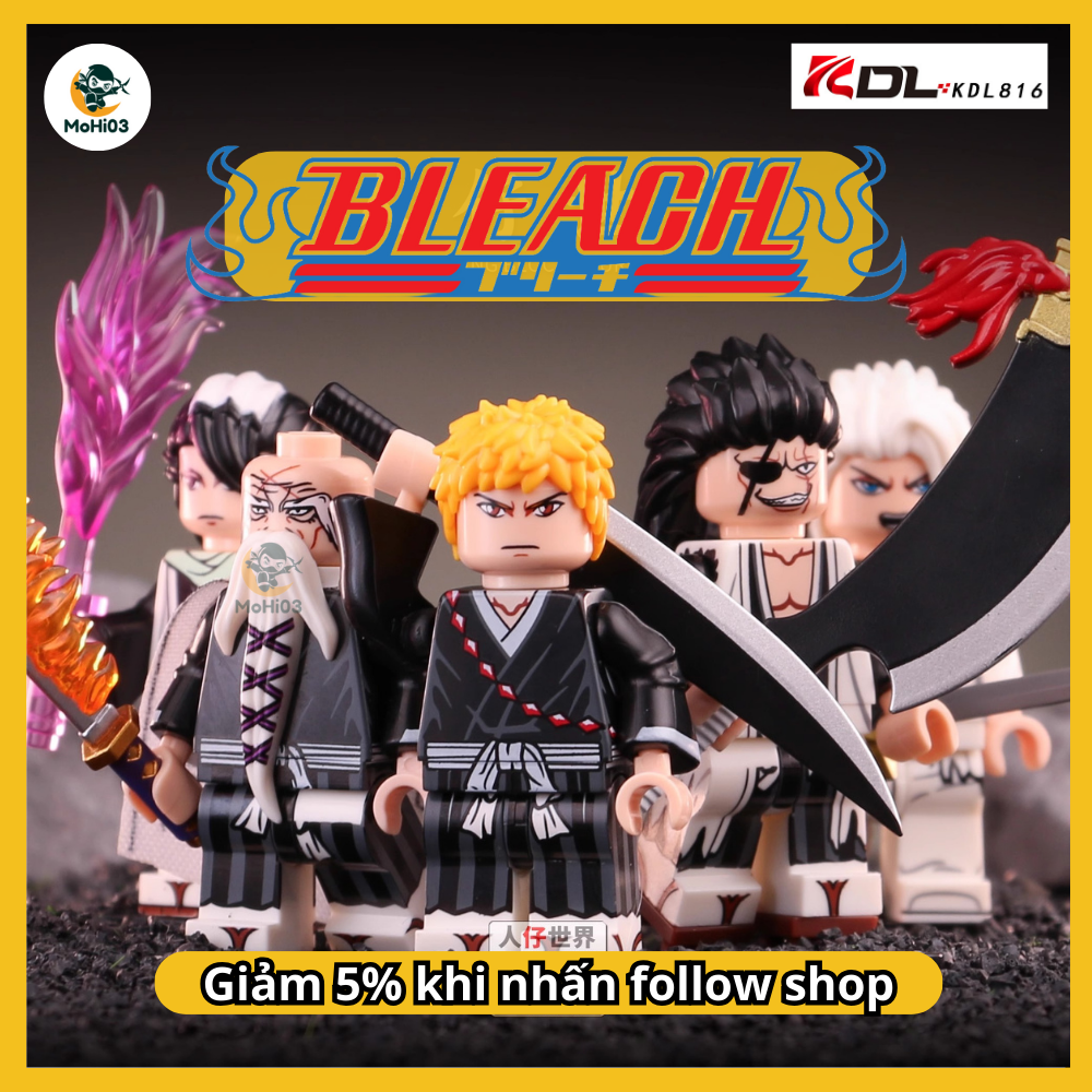 Mô hình anime Bleach KDL816 mô hình lắp ráp minifigure Bleach Ichigo Yamamoto Toushirou - MoHi03