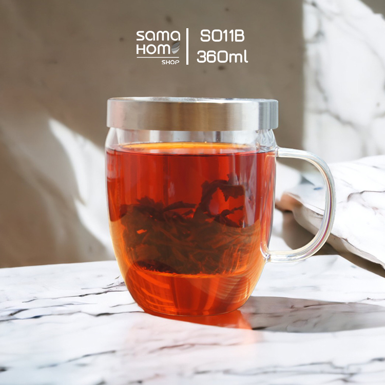 Ly lọc trà thủy tinh chịu nhiệt Samadoyo S011B 360ml/ 500ml