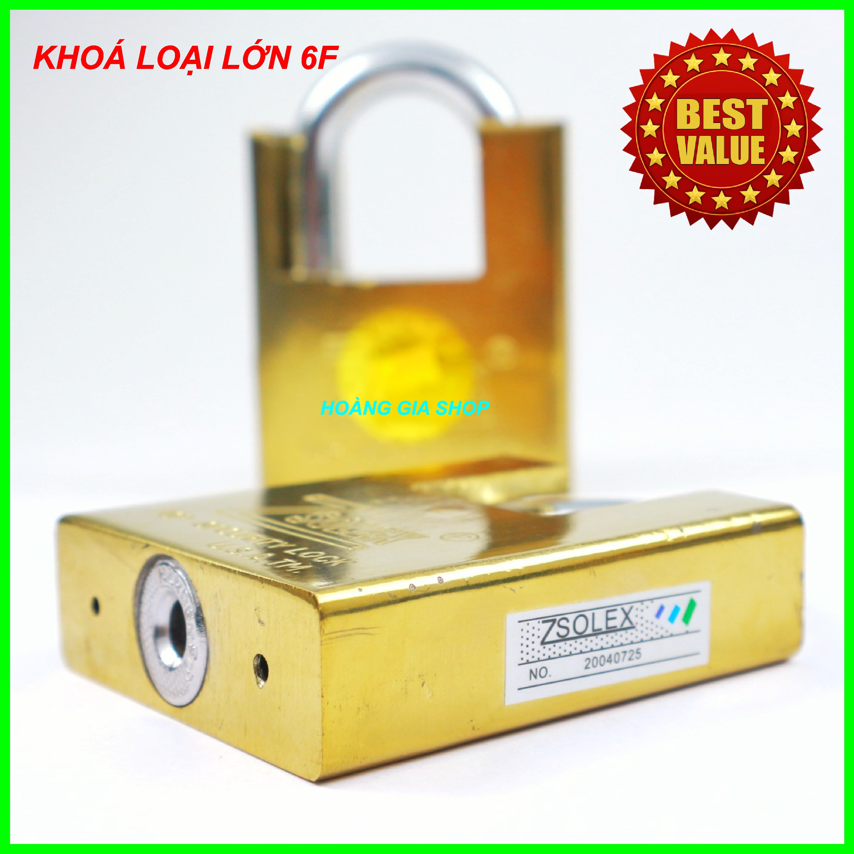 Ổ khoá hợp kim zsolex 6f -60mm - 5f - 50mm chống cắt