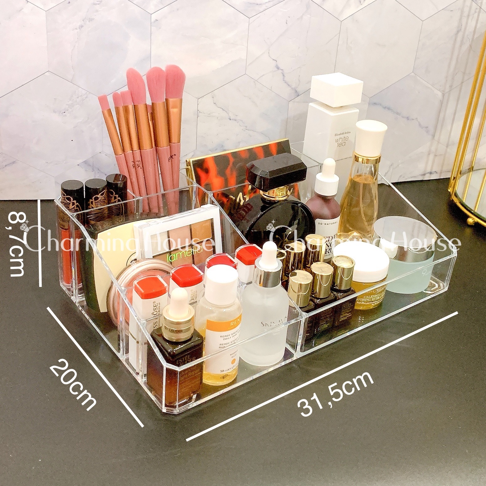 - Khay đựng mỹ phẩm phấn mắt son môi size XL