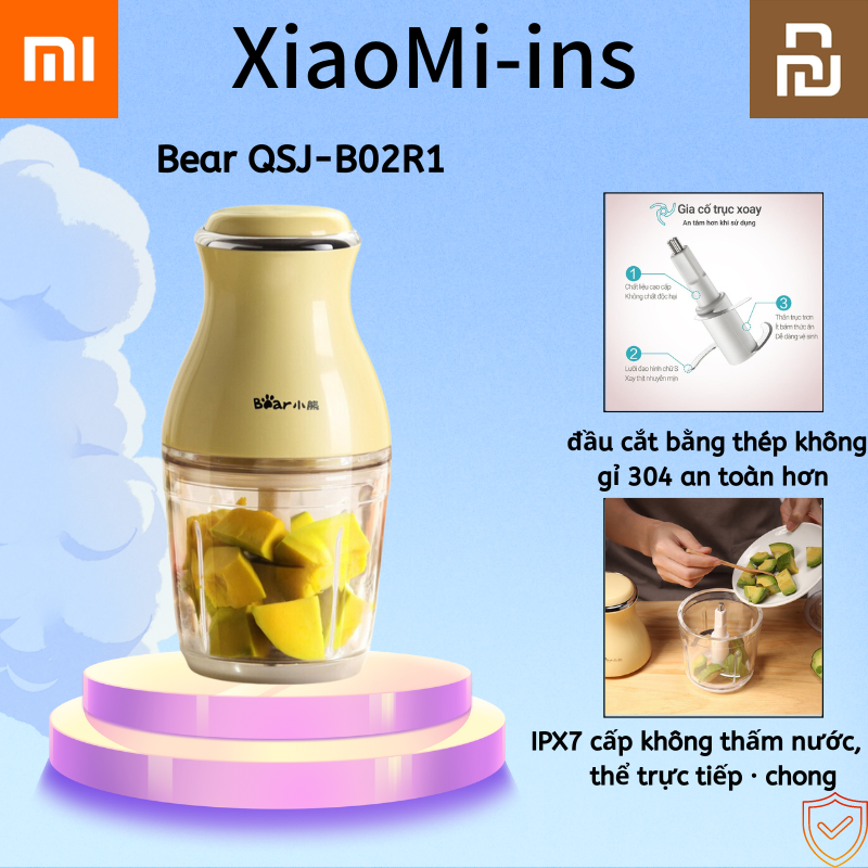 Máy xay bear 0 6l xay thịt, xay sinh tố, xay trộn, xay đồ ăn dặm cho bé đa năng bear qsj-b02r1/bear qsj-d02q1 chính hãng