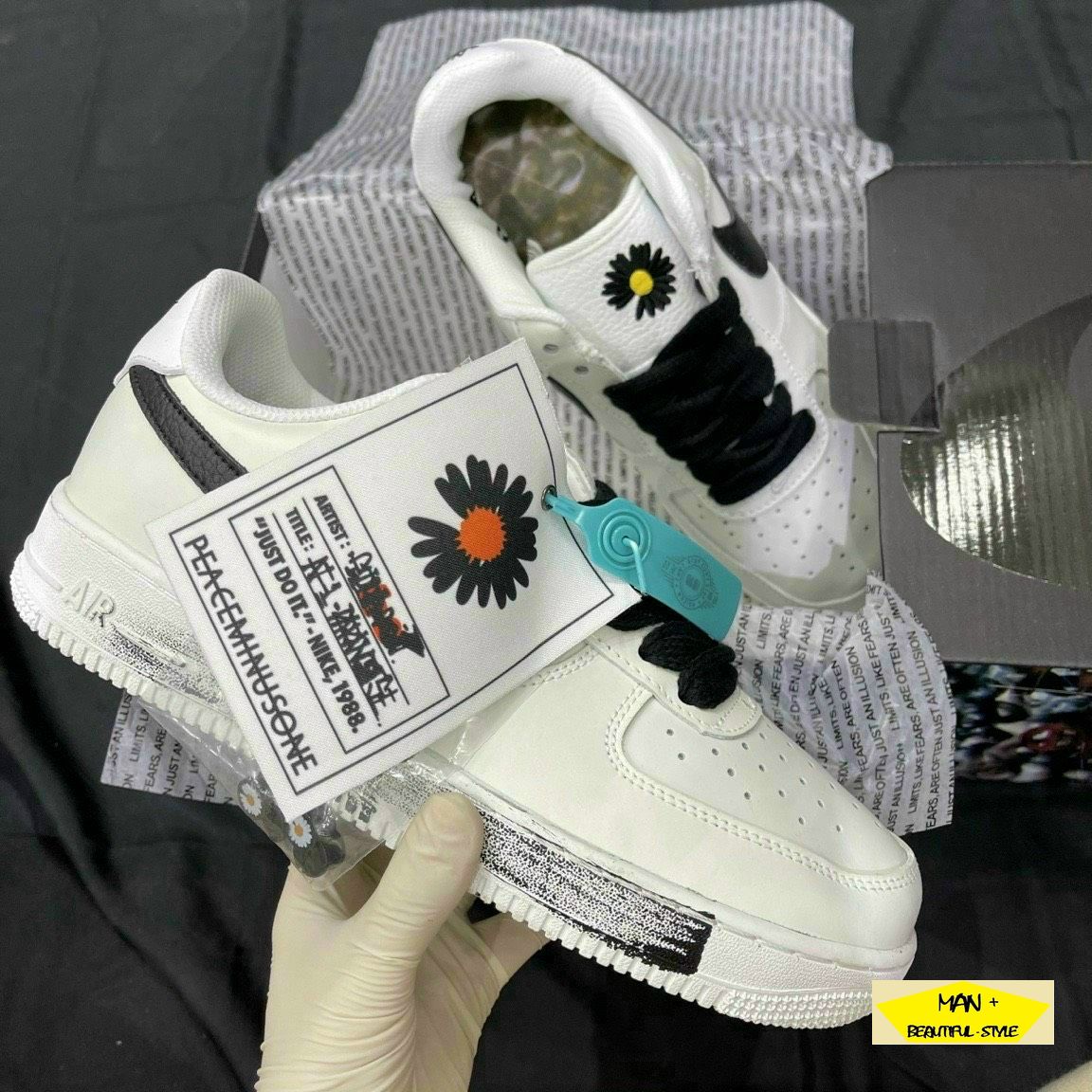 Giày Air Force 1 Peaceminusone Para-Noise 2.0 hoa cúc siêu hot dành cho nam và nữ
