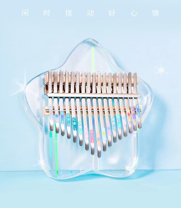 Bộ quà tặng đàn kalimba 17 phím kiểu dáng tiện dụng gecko-kimi-hluru011