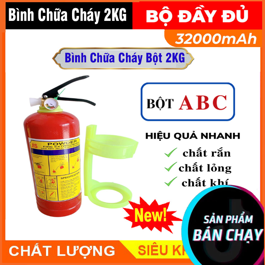Bình chữa cháy xách tay dạng bột, bình cứu hỏa ABC MFZL2-2Kg , nhập khẩu chính hãng, thiết bị phòng cháy chữa cháy
