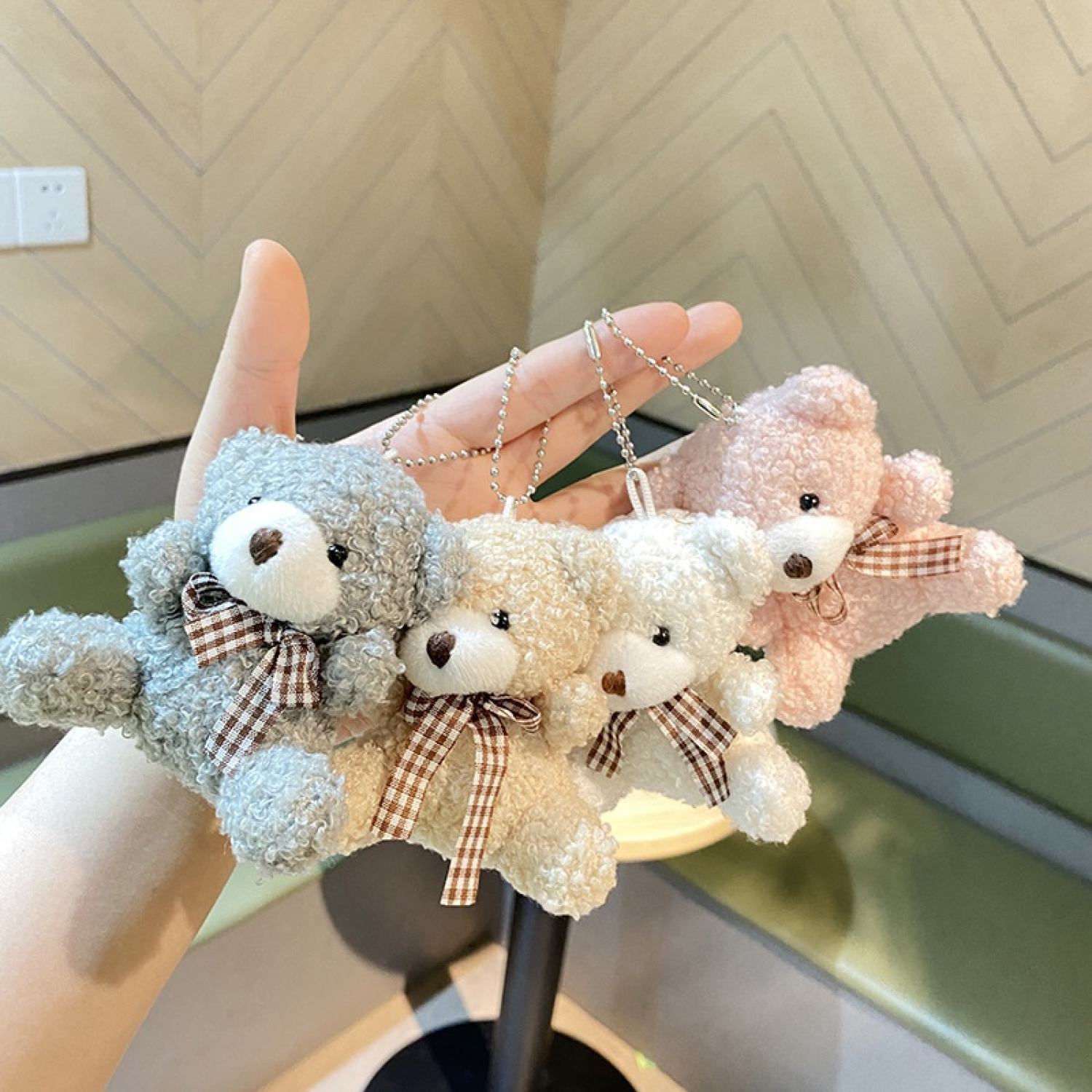 Móc khóa hình gấᴜ bông mini 8cm dễ thương