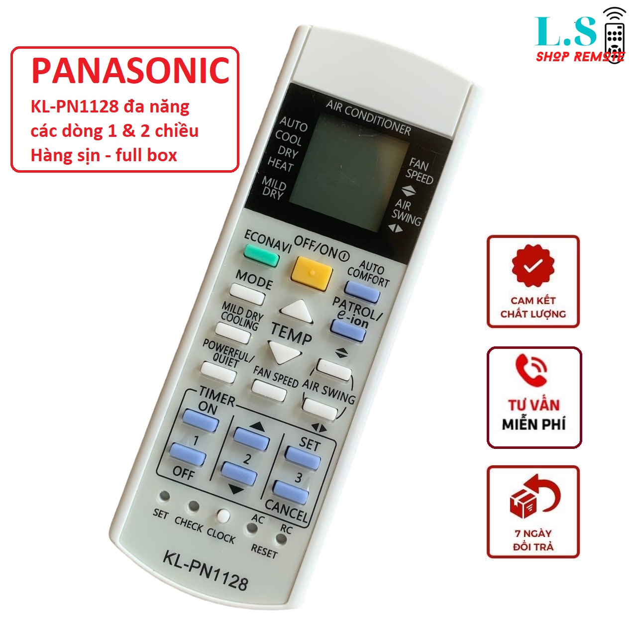 Điều khiển điều hoà panasonic dùng cả 2 chiều và 1 chiều, remote máy lạnh panasonic - hàng sịn, mót panasonic máy lạnh a75c3298, a75c2817, a75c3060, a75c3159, a75c3182, a75c3184