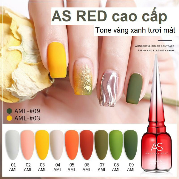 Sơn gel as mã aml 15ml - chai đỏ