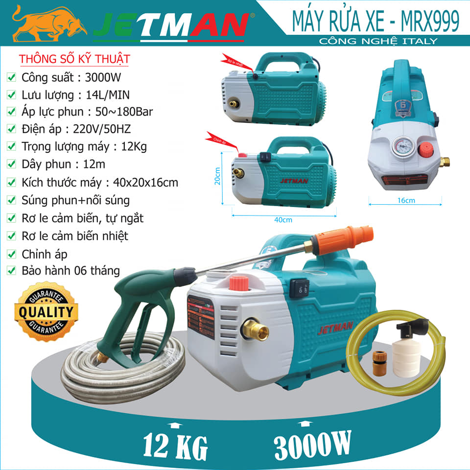 Máy Rửa Xe 3000W Jetman MRX999