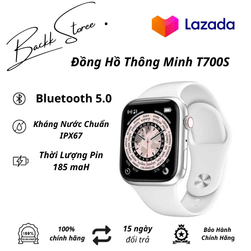 Đồng Hồ Thông Minh Bluetooth T700S Đa Chức Năng , Quản Lý Giấc Ngủ - Theo Dõi Sức Khỏe , Theo Dõi Nhịp Tim Cho Nam/Nữ , Phiên Bản Mới 2024