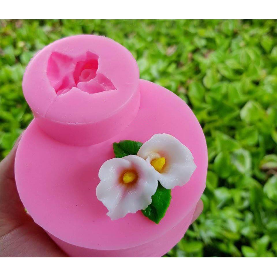 Khuôn silicon rau câu 4d chùm hoa rum xinh xắn