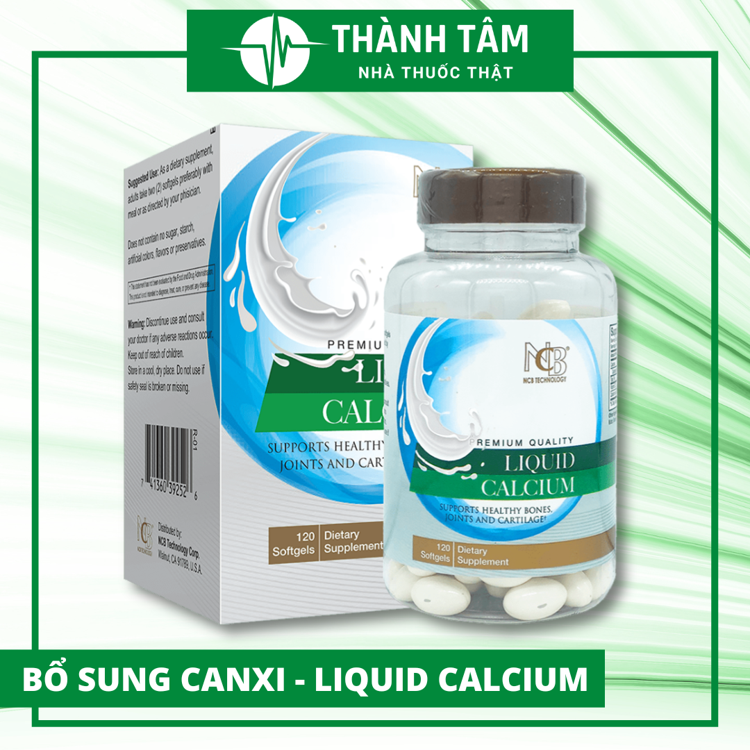 Viên bổ sung Canxi và vitamin D3 Liquid Calcium Nuhealth, bổ sung Canxi Nuhealth của Mỹ