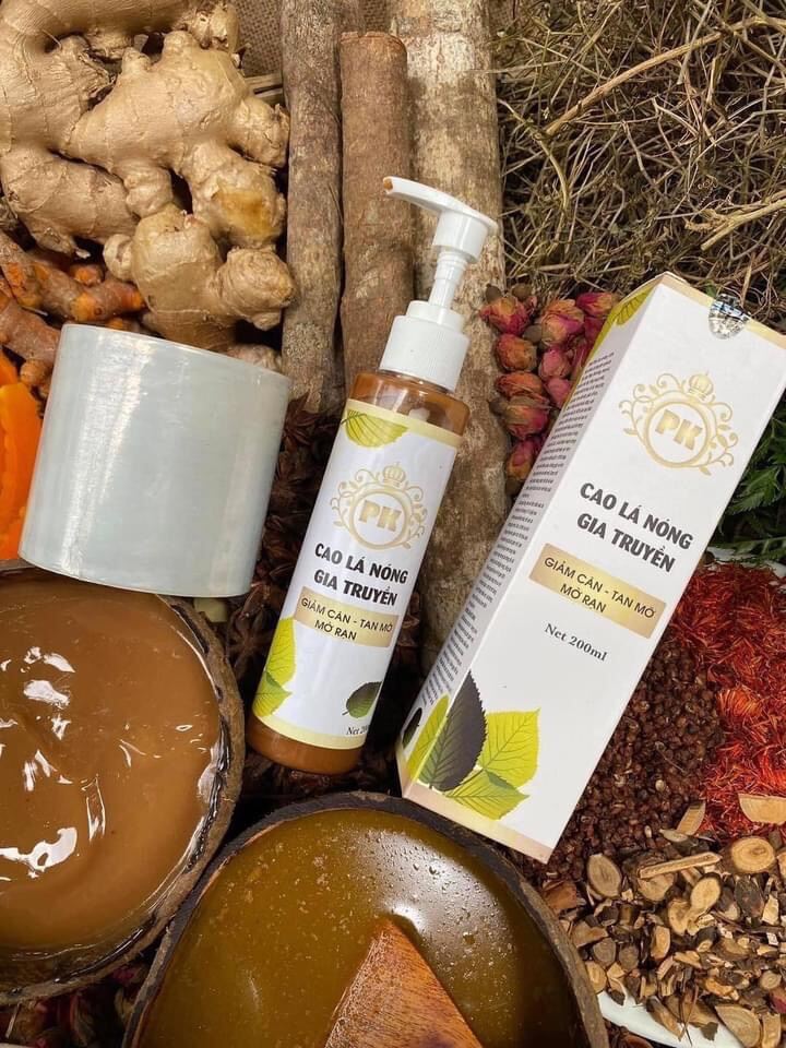 Tan Mỡ Bụng Giảm Mỡ Bụng Cao Lá Nóng Gia Truyền Tặng kèm Mủ ủ nóng