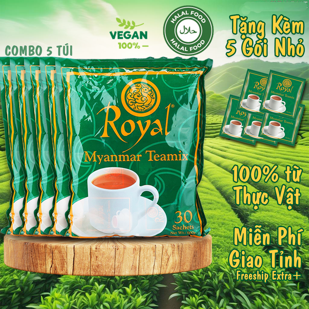 [MUA 5 TẶNG 5] Combo 5 Túi Trà Sữa Myanmar Royal Teamix Siêu Tiết Kiệm [FREESHIP MAX] [DATE 2025]