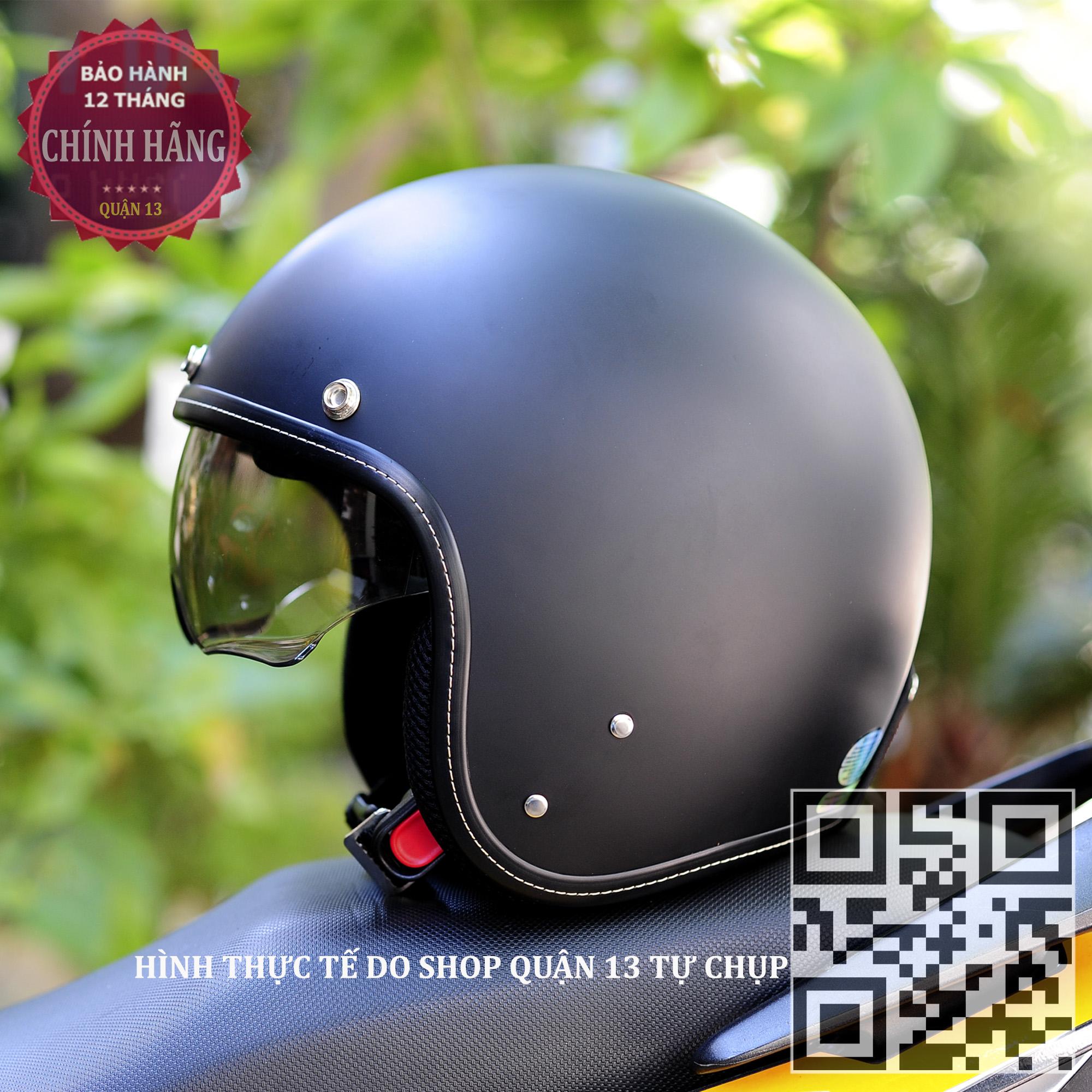 [Voucher Freeship Max] Mũ bảo hiểm 3/4 Sunda A388K giấu kính (kính râm) Size Lớn (Vòng đầu 55 - 58cm)