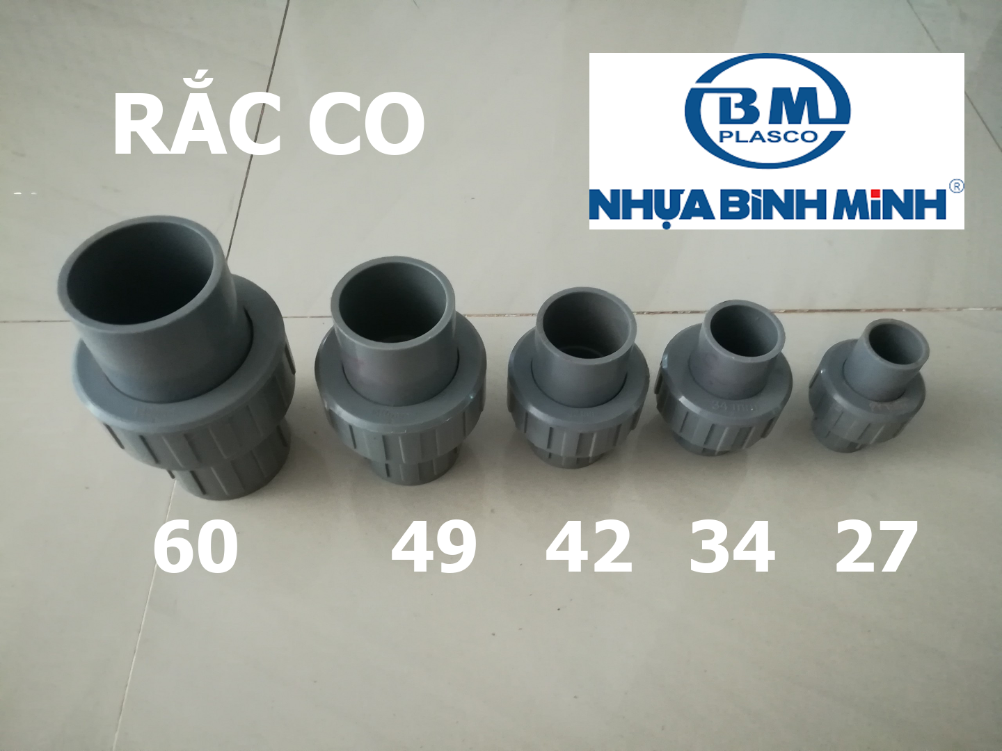 Khớp nối sống rắc co phi 27mm - 34mm - 42mm - 49mm - 60mm bình minh