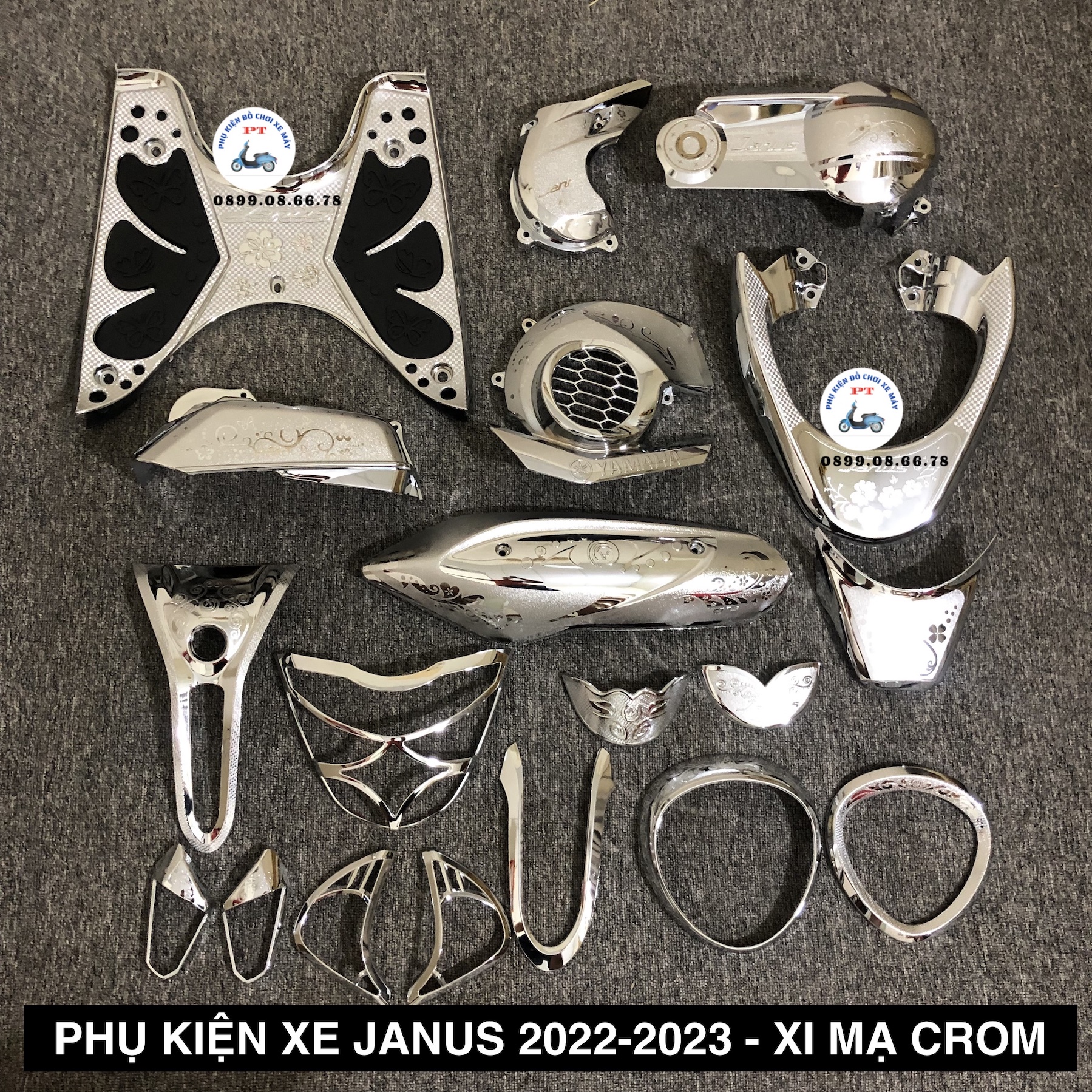 Phụ kiện ốp xe janus 2022 / 2023 - crom / chrome