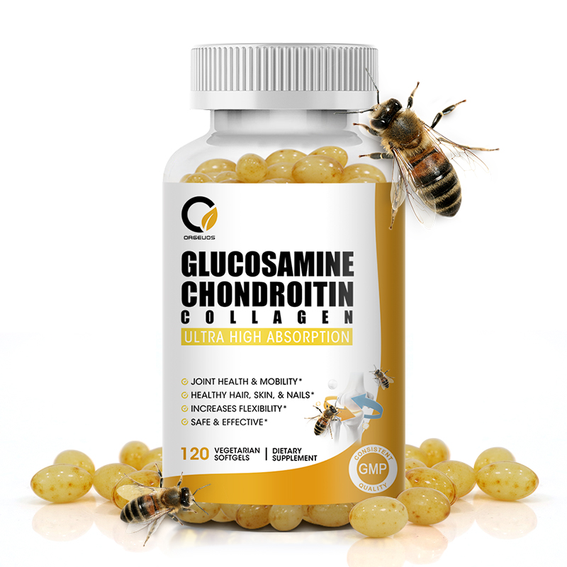 Glucosamine Chondroitin Collagen Capsules with Vitamin D3 for Joint Wellness Strong Bones Cartilage Health Antioxidant Immune Support