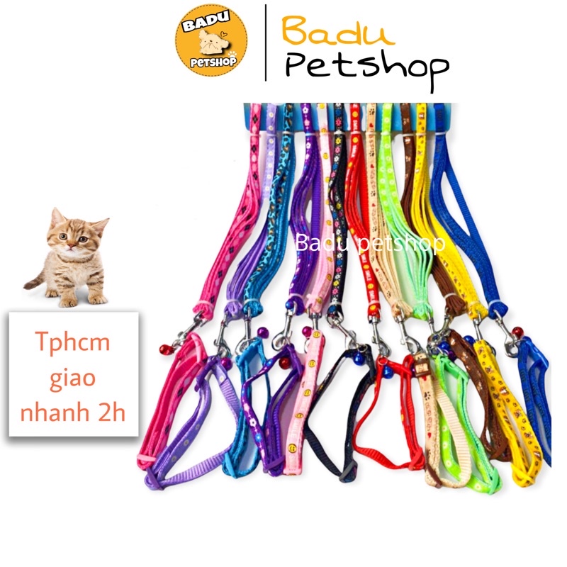 Dây dắt + vòng cổ thú cưng dưới 5kg ❤️ freeship ❤️ dây dắt cho thú cưng dưới 5kg nhiều màu sắc đáng yêu
