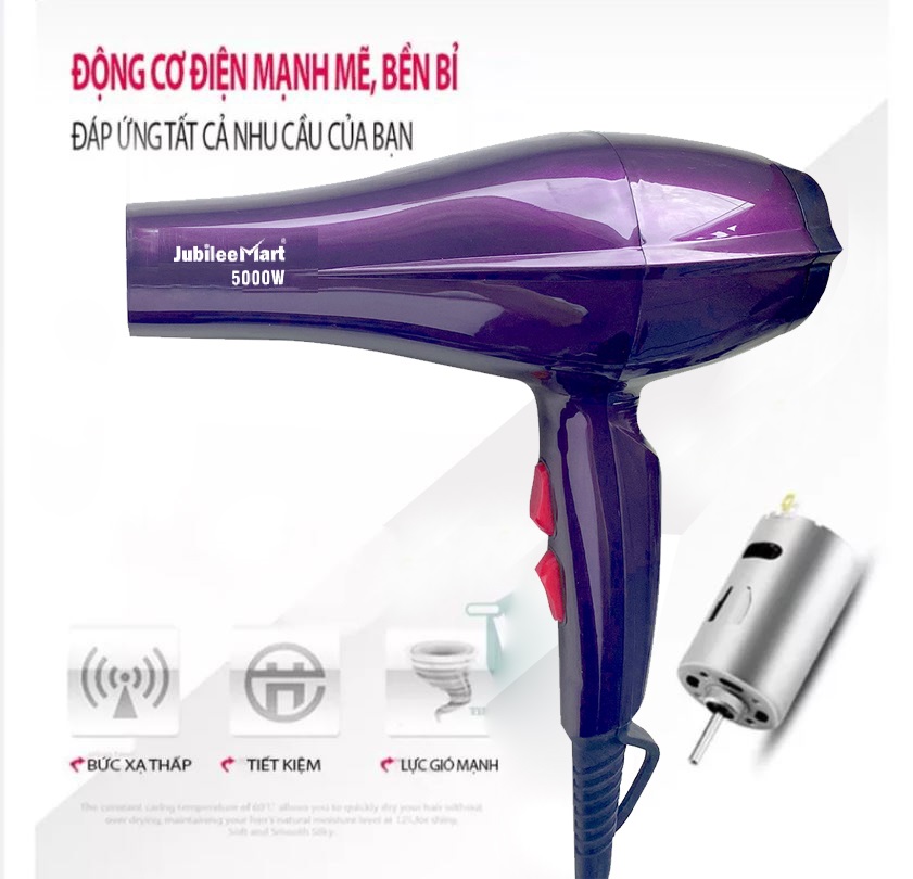 [GIAO HÀNG NHANH] [LOẠI XỊN] Máy Sấy Tóc Chuyên Nghiệp Công Suất 5000W Với 3 Tốc Độ Nhiệt Và 2 Tốc Độ Gió Mạnh Có Ion Âm Làm Khô Nhanh Giá Siêu Tốt - BẢO HÀNH 1 ĐỔI 1 NẾU LỖI