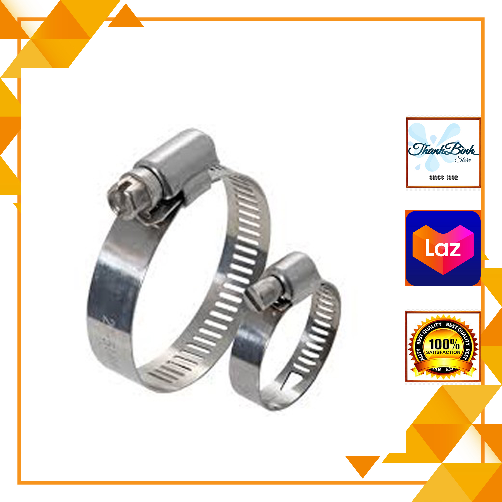 Đai siết/ cổ dê/ quai nhê ống nước- đủ size inox