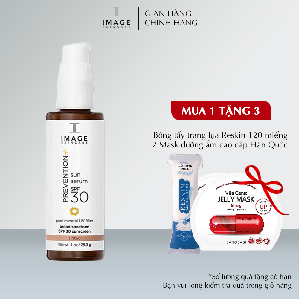 Serum chống nắng hỗ trợ che khuyết điểm, làm đều màu da Image Skincare Prevention+ Sun Serum SPF30 Tinted 28.3g - Image Skincare Official Store