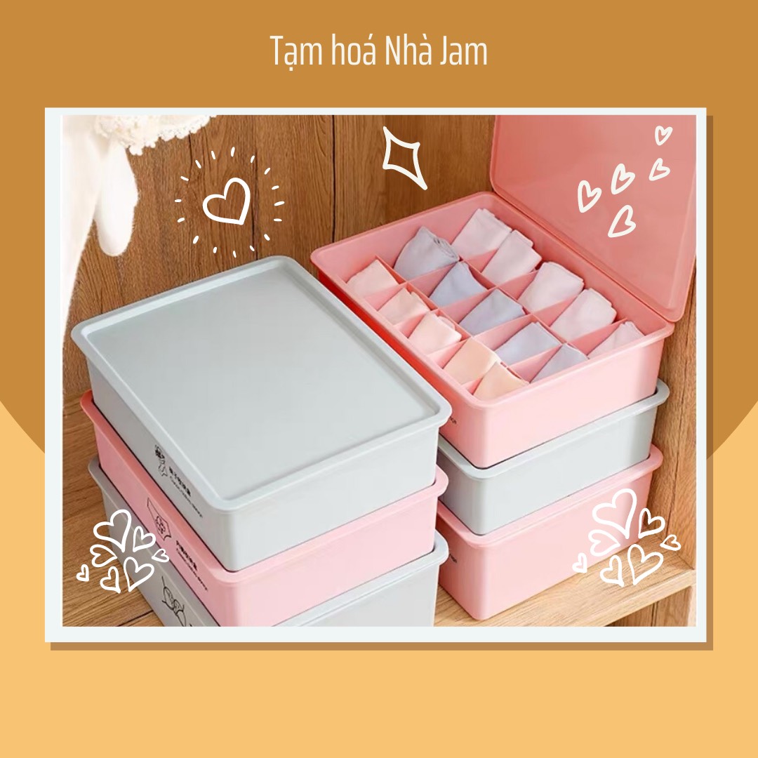 ⚜️FREESHIP⚜️ Hộp Đựng Tất, Vớ, Giỏ Đựng Áo Lót, Đồ Lót Gấp Gọn