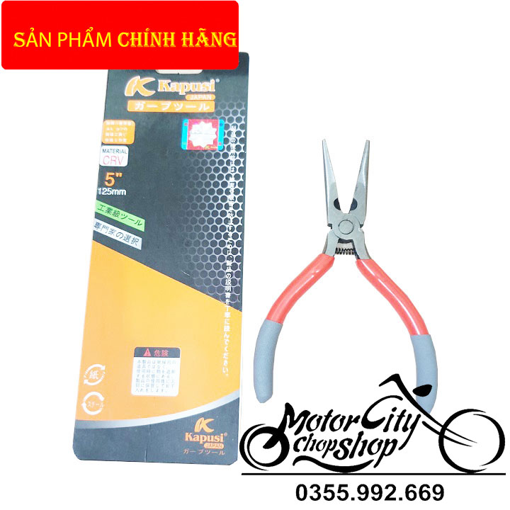 Kìm mỏ nhọn KAPUSI 5 inch JAPAN