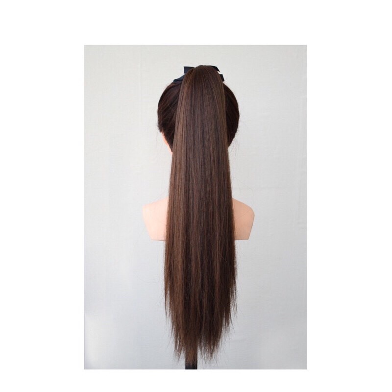 Tóc giả cột cao cấp💖Tóc giả buộc thẳng đuôi dài