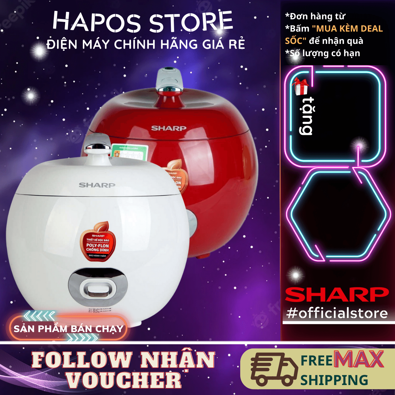 Nồi cơm điện tử sharp ks-a08v-sl