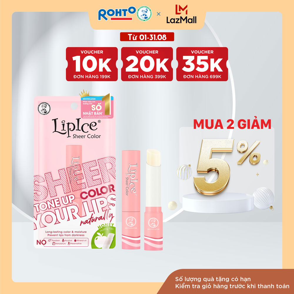 Son dưỡng môi hiệu chỉnh ửng hồng tự nhiên Lipice Sheer Color 2.4g