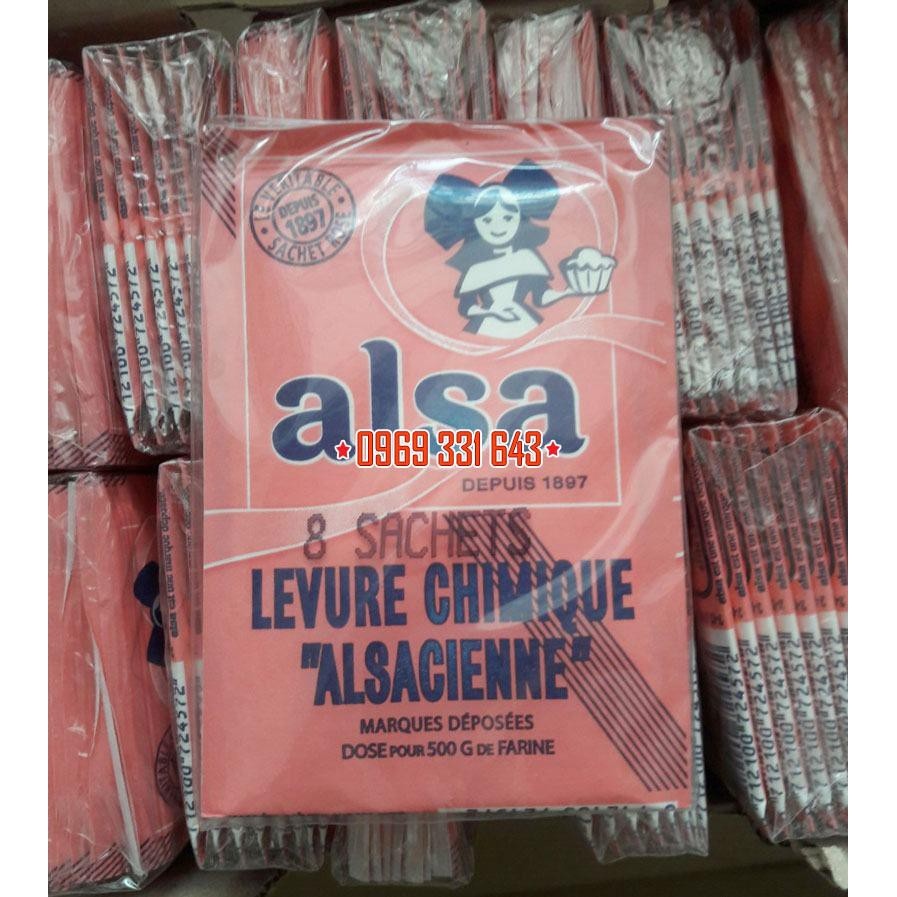 [Mã 11FMCGSALE1 giảm 10  đơn 250K] [SỈ GIÁ TỐT] Bột nổi ALSA Pháp túi 8 gói - Baking powder Alsa
