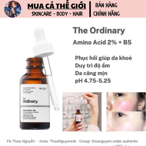 Tinh chất dưỡng dịu da the ordinary amino acids + b5 serum