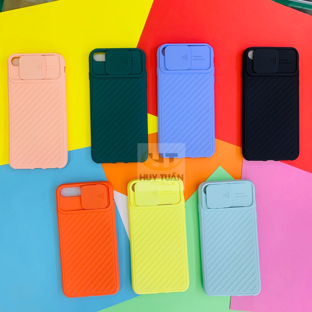 Ốp lưng nắp trượt bảo vệ camera loại dày dành cho iphone 6plus đến 11promax