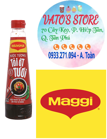 Combo 5 chai nước tương đậu nành tỏi ớt tươi maggi 200ml / nước tương tỏi ớt maggi 200ml