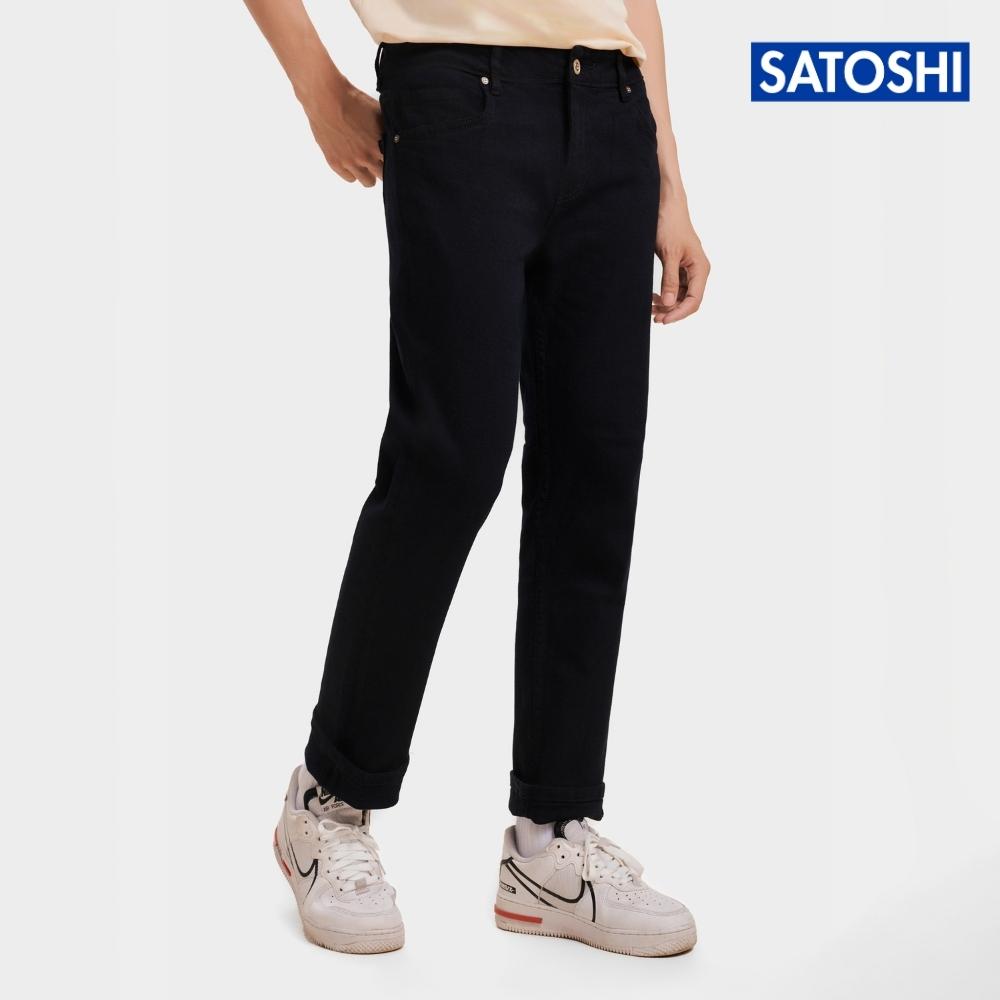 Quần Jean nam SAQJ23 Basic SlimFit Black chất co giản dễ dàng vận động