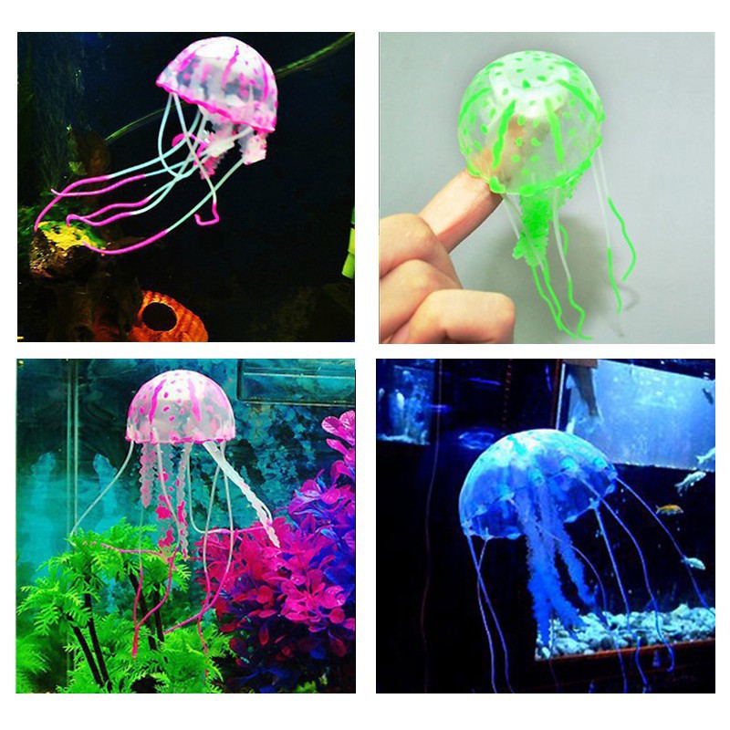Con sứa giả phát huỳnh quang trang trí hồ cá cảnh thủy sinh, hồ cá cảnh mini