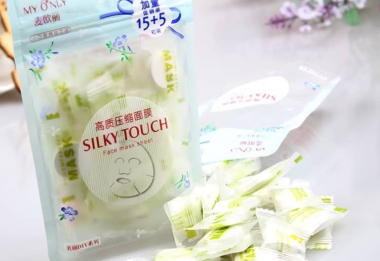 Bịch 20 viên mặt nạ giấy nén silky jffm01