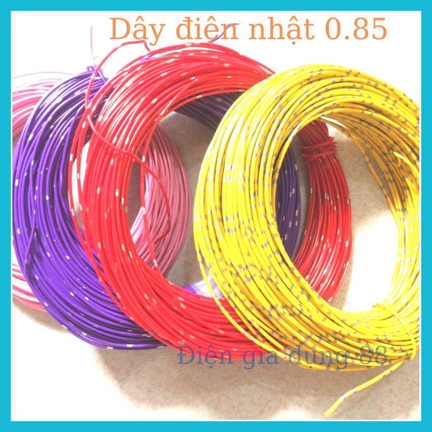 Dây điện nhật 0.85 lõi đồng chuyên dùng cho ô tô, xe máy, dây điện đơn