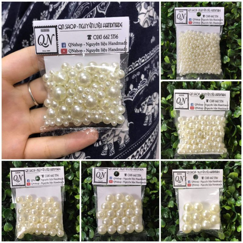 QNshop - Nguyên liệu Handmade (Hạt trai nhựa đẹp - 10gr)