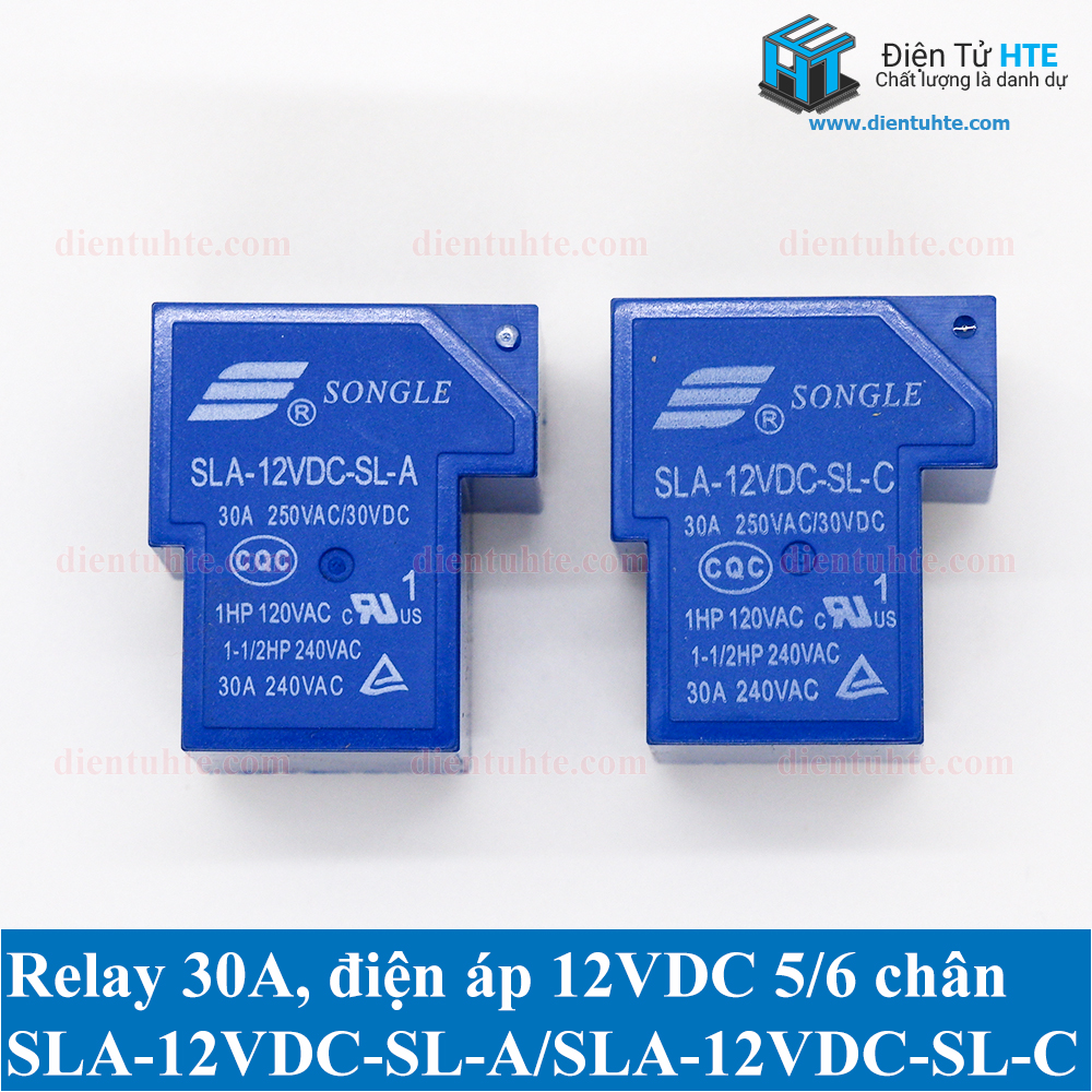 Relay 12v 6 chân 30a songle