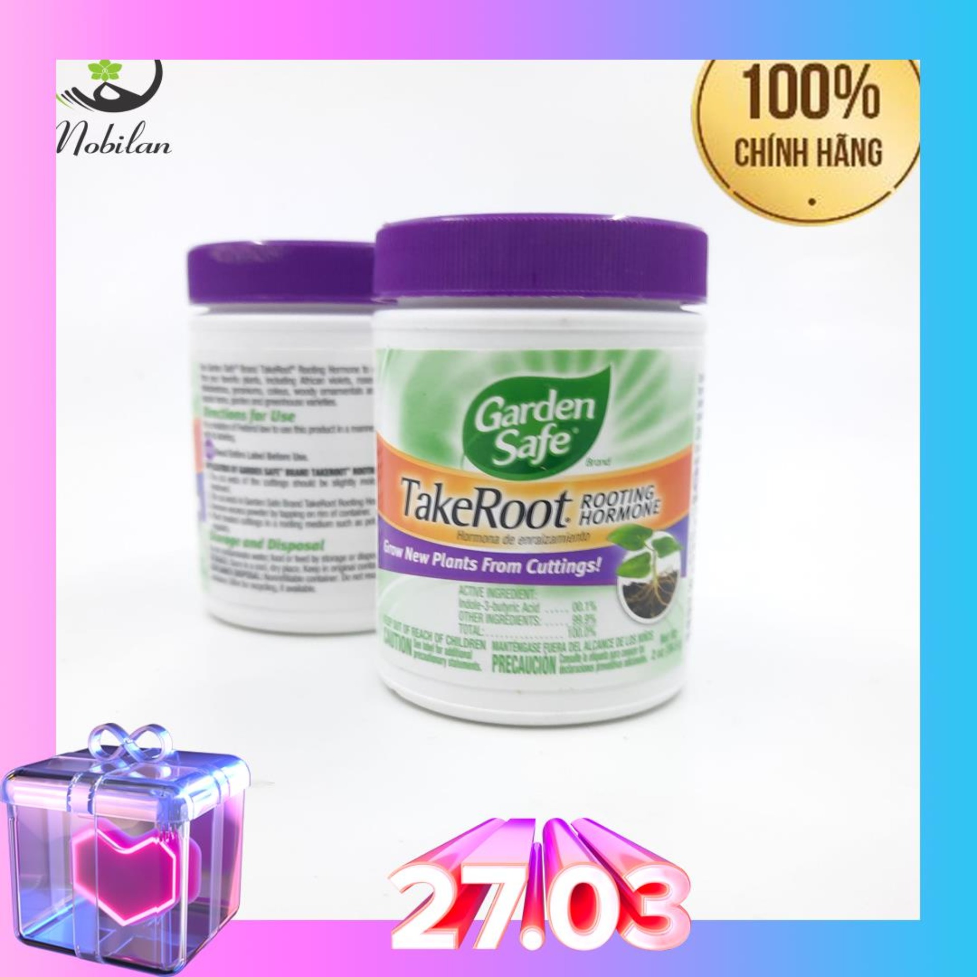 Kích rễ TAKEROOT chuyên giâm cành, sát khuẩn ươm kie hàng Mỹ lọ 56,6 gram