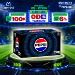 [SALE 15.6] Thùng 24 Chai Nước Ngọt Giải Khát Có Gaz Pepsi Không Calo, Không Đường (390ml /chai)