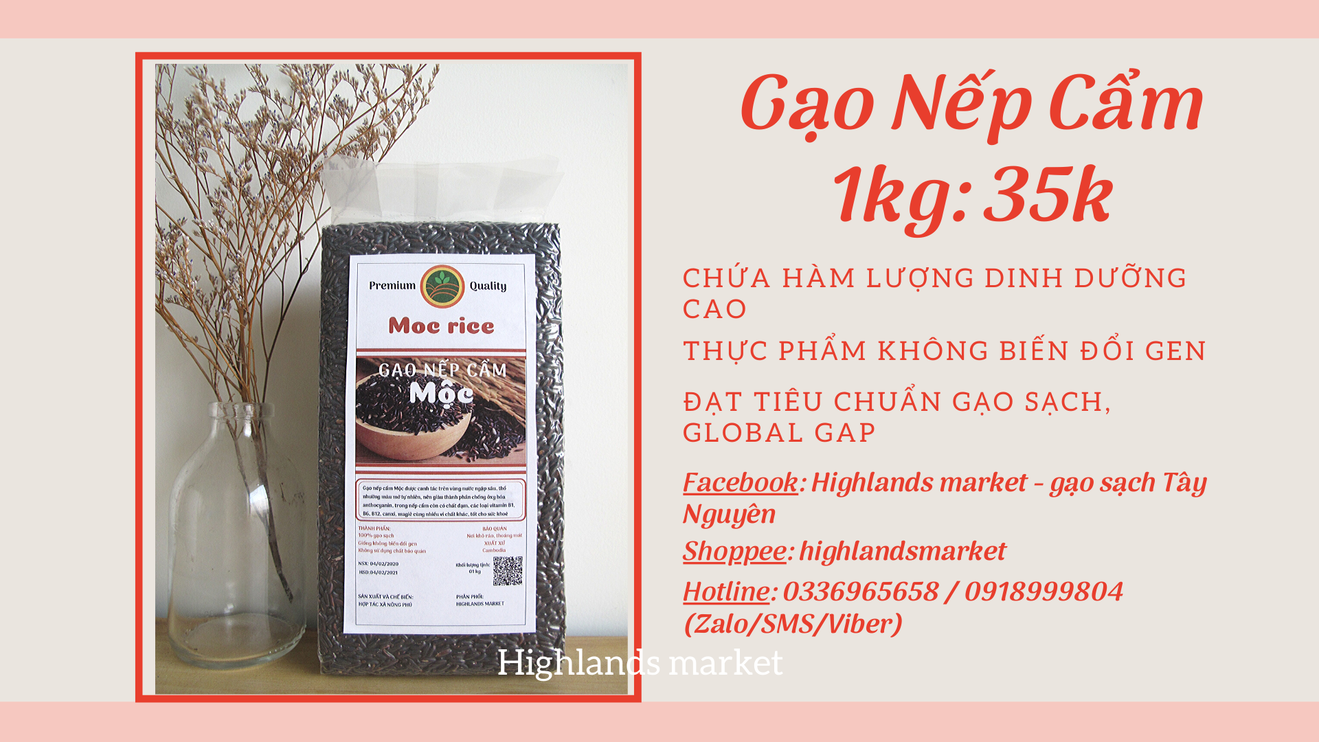 GẠO NẾP CẨM -  GẠO SẠCH  CAMPUCHIA