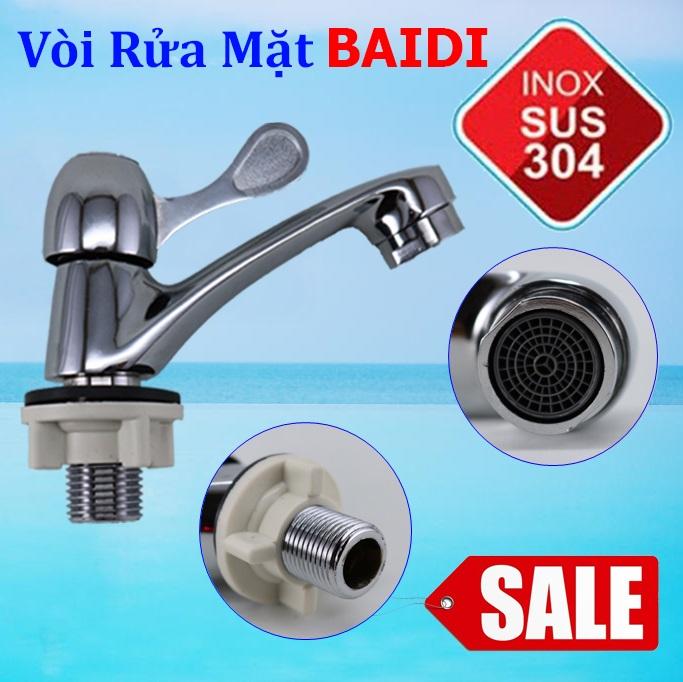 Vòi chậu rửa mặt bằng INOX SUS 304 phù hợp với gia đình - Vòi rửa mặt INOX SUS 304 giá rẻ - LICLAC